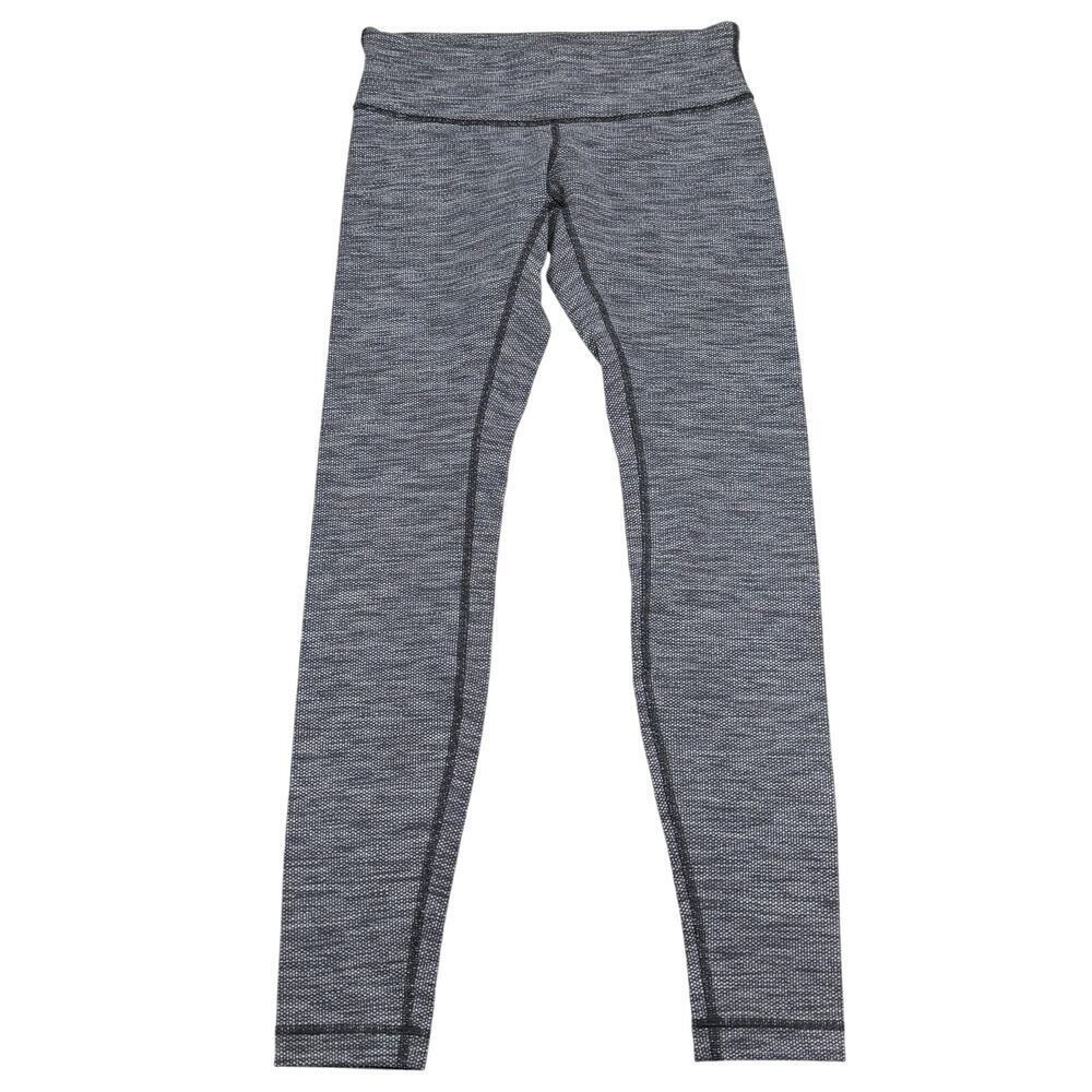 LULULEMON Wunder Under Pant Size 6 Coco Pique Black White / Black - Picture 6 of 11
